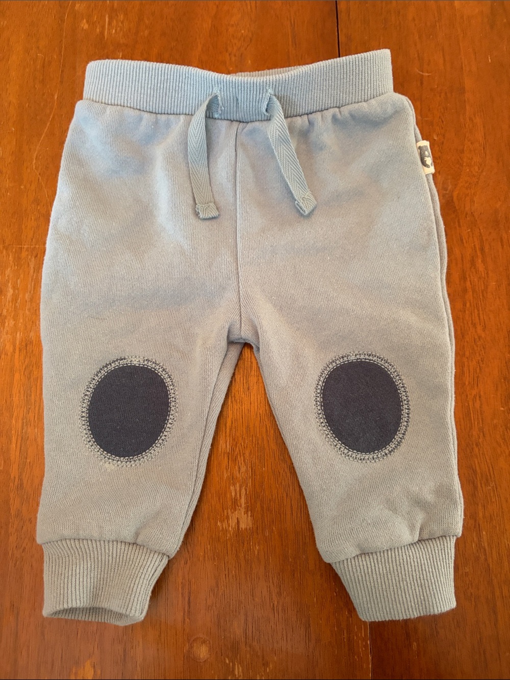 🍊5/$25 Rabbit + Bear Organic Light Blue Kids Jogger Pants size 0-3m